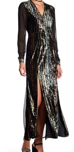 Romeo and juliet velvet panel mesh dress